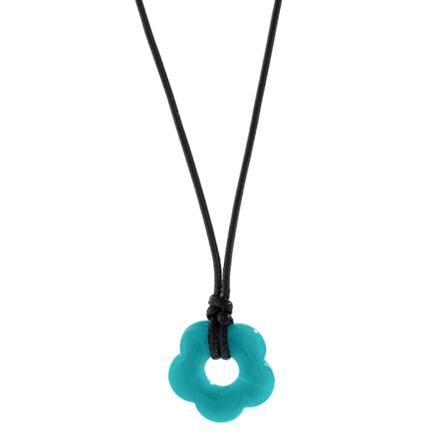 Naturligt Blossom Hänge Halsband Blomform Charm Nyckelbenskedja ihålig Utsökta smycken för kvinnor Flicka Tonåring prydnad Light Blue