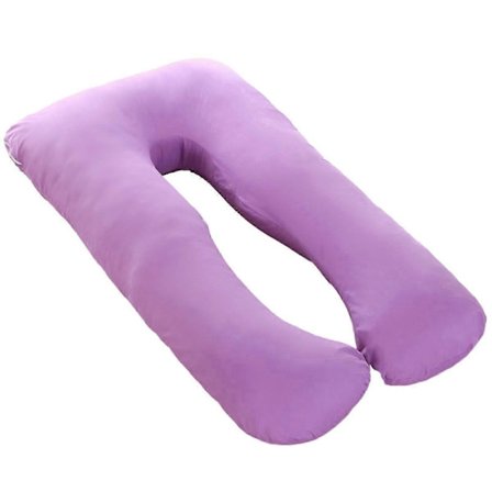 Hot Sale! Cotton Pillowcase for U-Shaped Pregnancy Pillow Washable Comfortable Side Sleeper Pillow Cover Purple-Glad