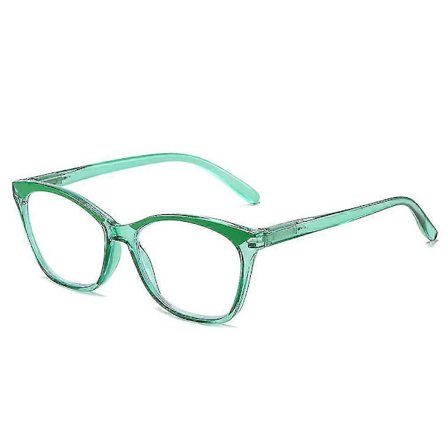 Retro Leopard Asymmetriske Runde Firkantede Lesebriller Dame Herre Presbyopi LGL katteøye-Grønn