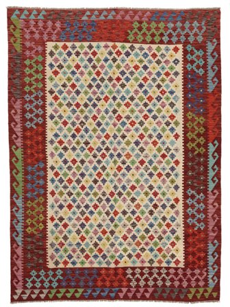 Tribal Kelim Afghan Old Stil Teppich 180X245 Wolle