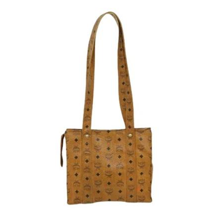 MCM Pre-owned, Pre-owned Leather shoulder-bags Bruin, Dames, Maat:ONE Size
