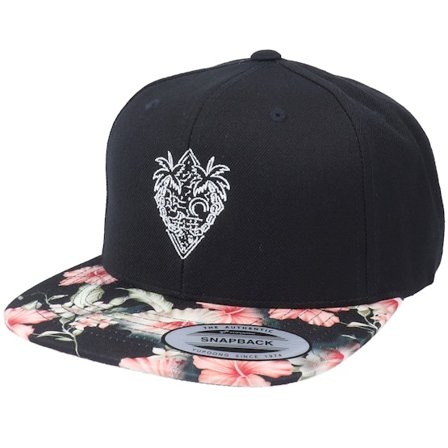 Iconic - Schwarz snapback Cap - Summer Palm Tree Logo Black/Floral Snapback @ Hatstore