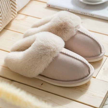 Fortykkede bomulds hjemmesko til kvinder, varme hjemmesko