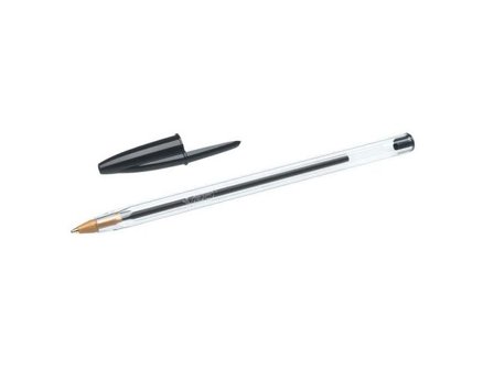 BIC Kulpenna, Cristal , mediumspets, 1 mm, svart - Lyreco - Kontorsmaterial - Pennor - Kulpennor
