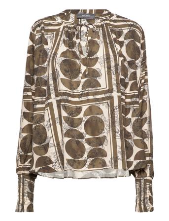 Macha Ls Bubble Blouse Bluse Langermet Multi/mønstret MOS MOSH