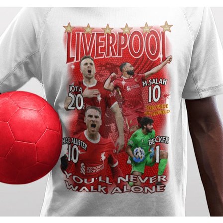 *REA* Liverpool sports t-shirt med spelare tryck fram mjuk sportströja YNWA