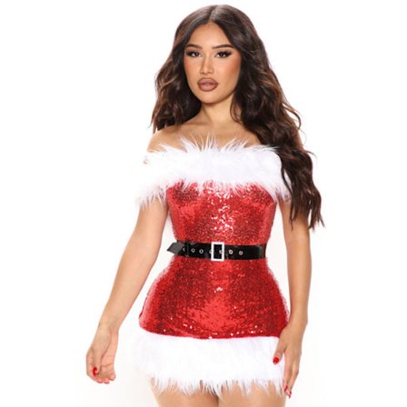 Julklänningar för kvinnor Fuzzy Dress