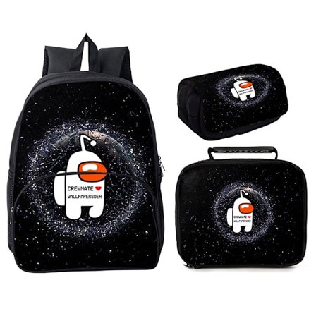 Among Us School Bag Tredelad 16" Ryggsäck Style 16