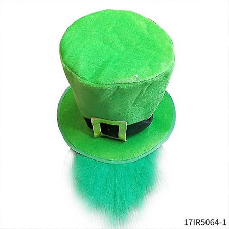 Shxx St. Patrick's Day Fedora Hatt i rutigt tyg | Festtillbehör, irländsk festivalhatt Shamrock High Hat Green Hat Festivaldekorationer F Zs-y