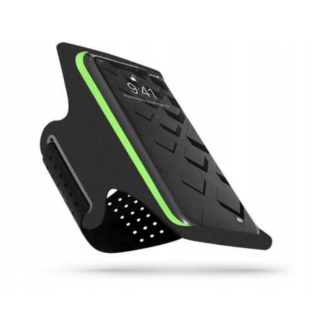 Universalt Telefonfodral Sport Armband Tech-protect G10 Lime/sva Svart