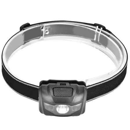 3W LED Pandelamper Røde og Hvide Lys Fiskeri Pandelamper til Udendørsaktiviteter Picnic Vandreture Bjergbestigning Sort