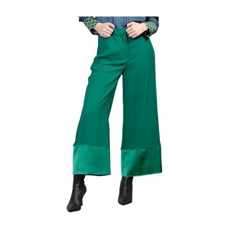 Simona Corsellini, Straight Trousers Groen, Dames, Maat:L