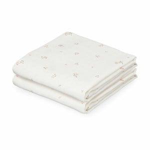 Cam Cam 2-Pack Poppies Muslin Cloths One Size - Textile - One size - Cream