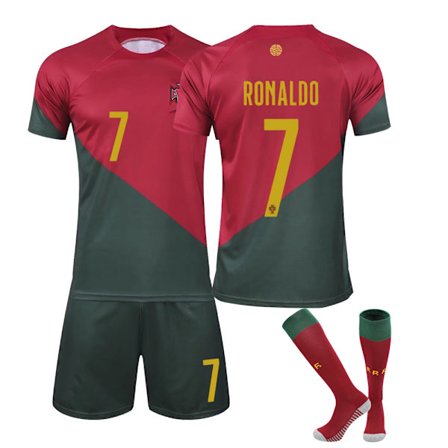 VM 2022 Portugal hjemmebane nr 7 Ronaldo trøye (170 xZ
