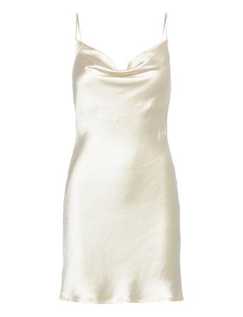 Satina Mini Cowl Neck Dress Kort Kjole Hvit Gina Tricot