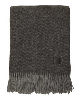 Ullpledd Glasgow Mørk grå