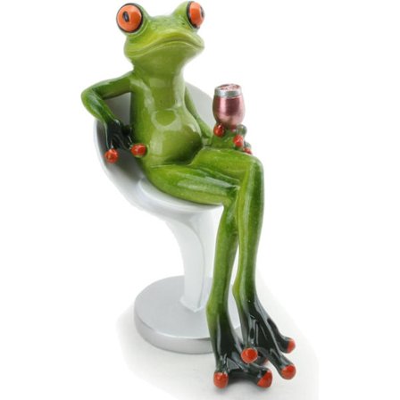 Uusi ja mielenkiintoinen sammakko patsas rentouttava patsas sopii kodin sisustukseen juomiseen