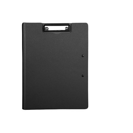 Leikepöytä kansio, 1 A4 muoviklipsit kiinnityksillä, toimisto- ja luokkahuonetarvikkeisiin - musta