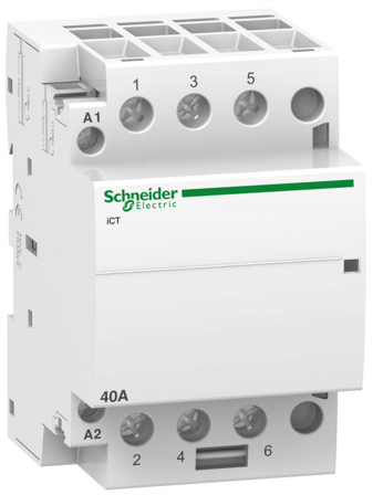 Schneider Electric A9C20843 Kontaktor 3-polig, 40 A, 240 V, 3 SL, Elfördelning & strömförsörjning