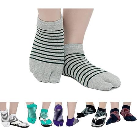 Tåsokker Bomuld Atletiske Tåseparator Sokker - Fem Fingersokker/ Flip Flop Fane