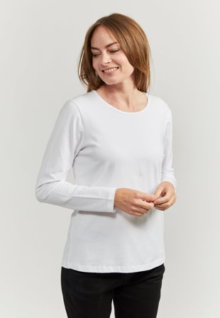 Jensen - Langærmet T-shirt - Hvid