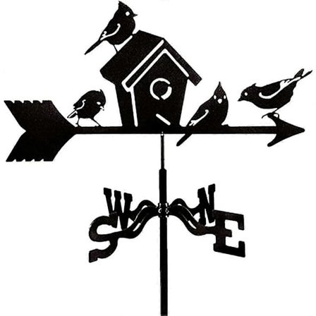 Ulkokäyttöön tarkoitettu tuuliviiri puutarhaan, katon tuuliviiri, metallinen tuuliviiri, puutarhan tuuliviiri, puutarhakaton jalusta [HK]