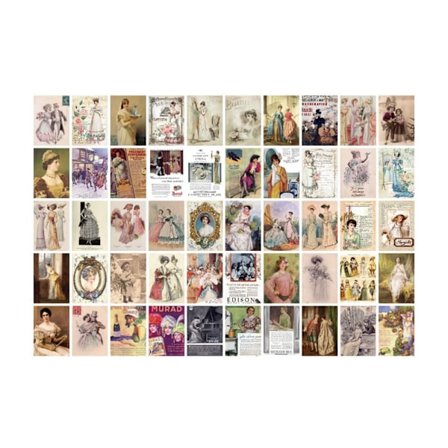 100 st/bok Vintage meddelandematerial Papper 03 03