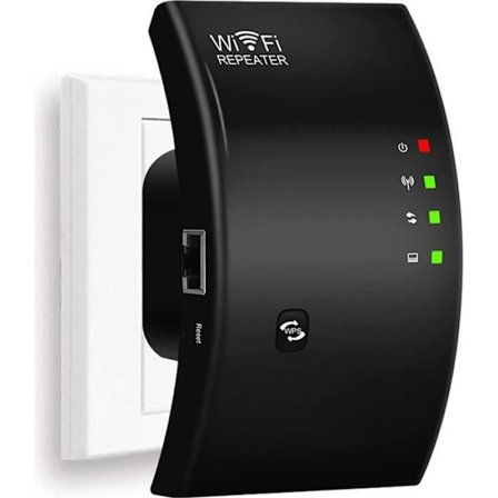 WiFi-repeater, kraftig WiFi-forsterker, N300 WiFi-utvider, WiFi-signalforsterker, 1 Ethernet-port