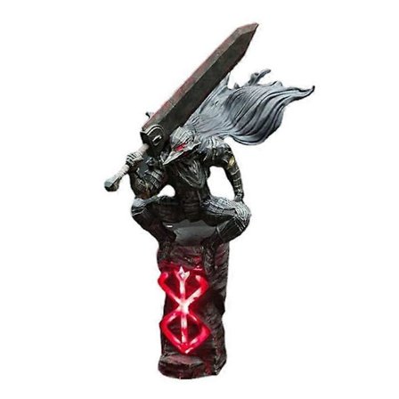 Berserker Armor Byst Guts -figuuri yölamppu hartsipatsas musta miekkamies malli Griffith