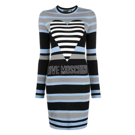 Love Moschino Knitted Dresses , Blauw , Dames , Maat: L