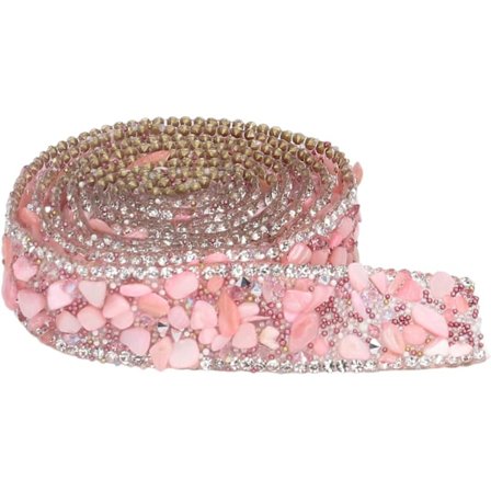 Rhinestones-band, 2,2 meter/2 meter längd DIY kristallrhinestone-klistermärke S
