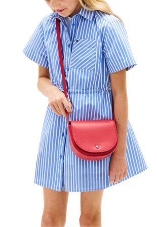 Tommy Hilfiger Poplin Striped Shirt Dress Klänningar Dam Blå 164