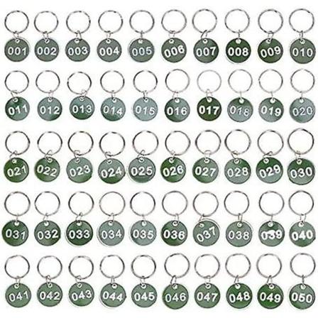 1-50 numeroa avaimenperä numerolaput kaapin kuntosalin avaimenperät kaiverretut numerot avaimenperillä alumiini numerolappu(vihreä)