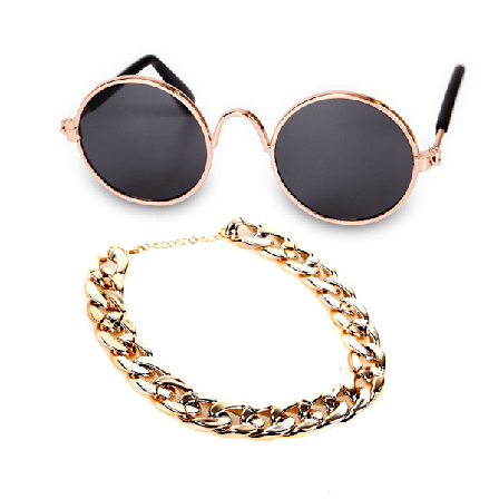 Solbriller til katte, kat UV-beskyttelse klassiske retro solbriller til sm