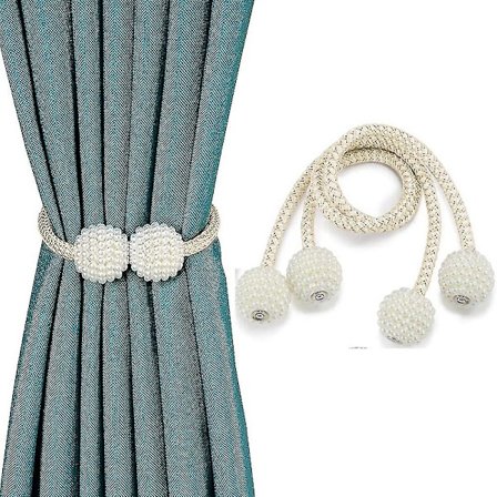 2 stk Magnetiske Gardinholdere Klips Dekorative Tauholdere,