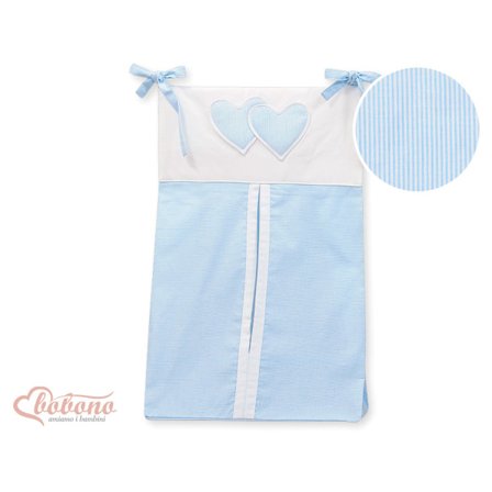 DIAPER Väska - Förvaringsväska - Handing Handing on Commode - Cotton - Hanging Hearts Blue Striped