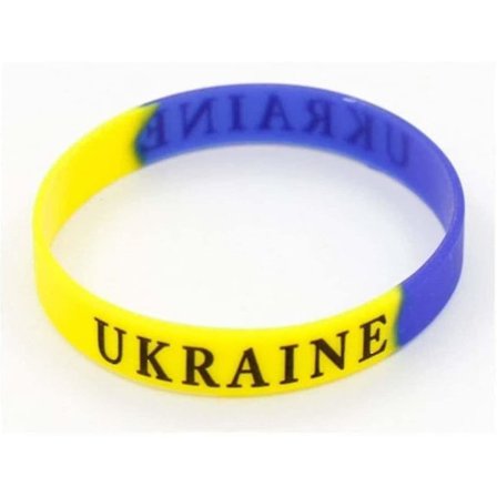 Ukrainske silikonarmbånd Jeg står med Ukraina Armbånd Ukraina Flagg(10stk)