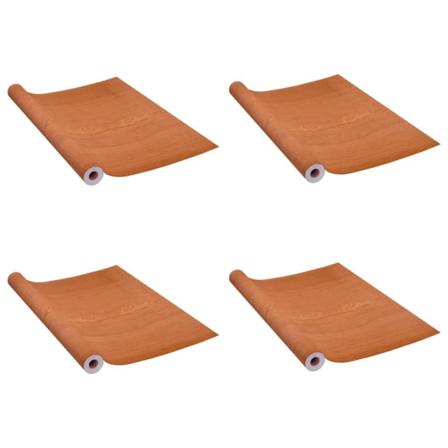 Vidaxl Dörrfolie 4 St Ljus Ek 210x90 Cm Pvc Brun