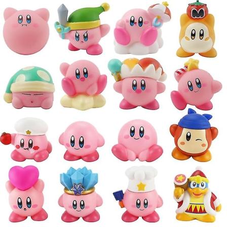 6-8 stk Anime Games Kirby Action Figures Toys Rosa Tegneserie Kirby Pvc Søt Figur Action Toy Julegave Til Barn db A 8PCS