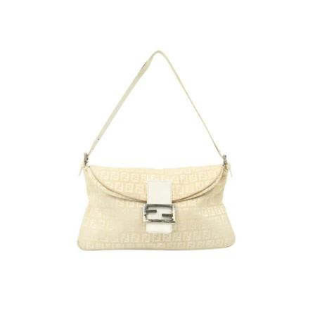 Fendi Vintage Pre-owned Canvas fendi-Tass , Wit , Dames , Maat: ONE Size Vintage Tassen