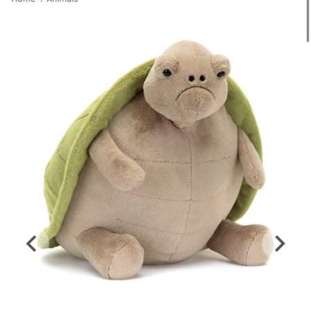 Jellycat Timmy Skildpadde Blødt Legetøj, 28 cm - Reptil Plysdyr - Klassisk Barnegave-FM-