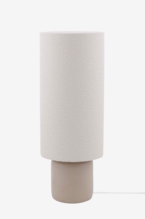 Globen Lighting - Golvlampa Florian 30 Vit bouclé/beige - Beige - Golvlampor - Från Homeroom