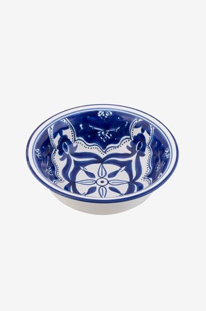 Dishes & Deco - Saladier Blue Fond ø 20 cm - Vit - Servering- & salladsskålar - Från Homeroom