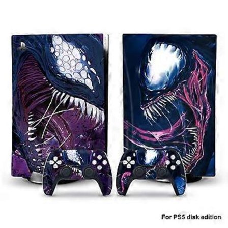 Playstation 5 Venom Ps5 Klistermärke för Skin och Kontroller, Repskydd (Disk)