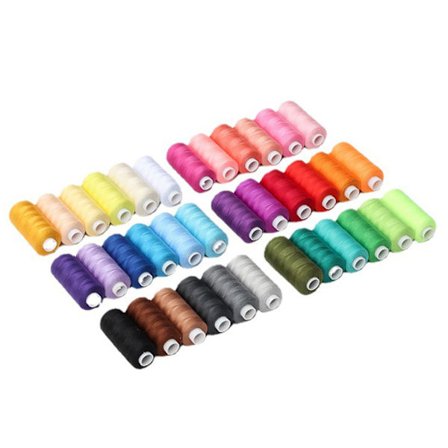 Symaskinspole med tråd 36 farger Gjenbrukbare spoler Verktøy for symaskiner Quilting Broderi Håndarbeidstilbehør