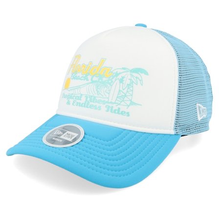 New Era - Blu trucker Cappellino - Womens Foam White/Doscientos Blue Trucker @ Hatstore