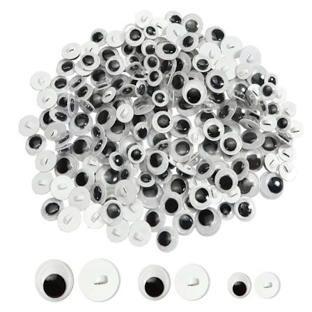 300 stk Googly Wiggle Eyes-knapper Sy på