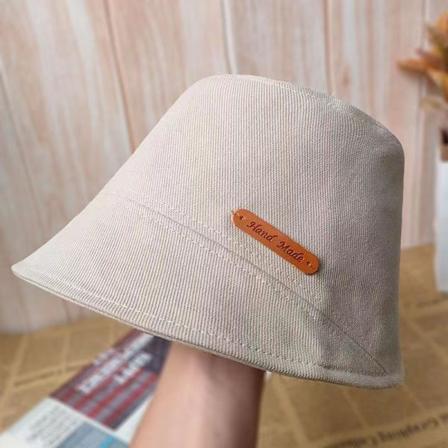 Uusi syksyn kevään ulkoretki Bucket Hat Lady Girl yksivärinen Beige