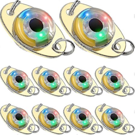 10 kpl LED-värivalo Kalastusviehe Lusikkaviehe Vilkku