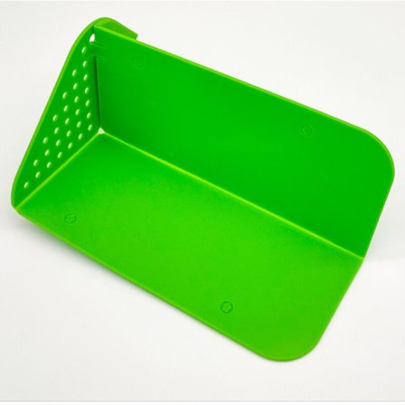 Vikbar skärbräda i plast med antibakteriell bricka, inbyggd sil, droppbricka, liten köksskärbräda i plast för kök